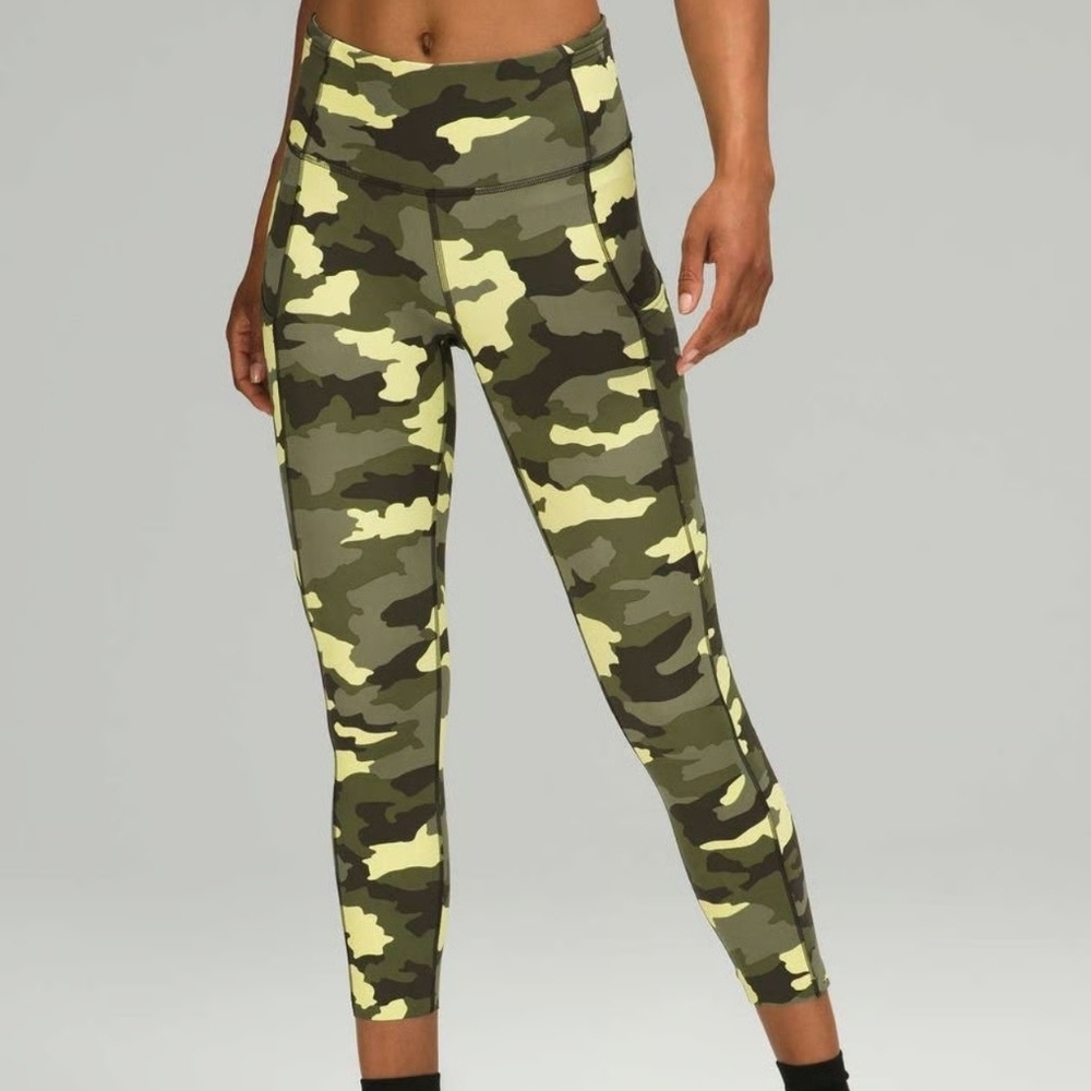 lululemon athletica Camo Leggings - Black, Gray, and Cream Pre-owned - Picture 3 of 3